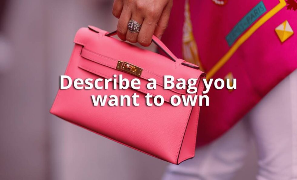 Describe a Bag you want to own | Best Ielts institute or Ielts Coaching ...